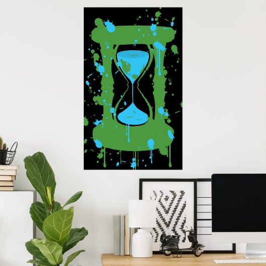 Global Warming Hourglass Poster (Heimbüro)
