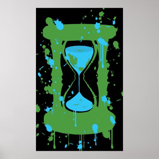 Global Warming Hourglass Poster (Vorne)