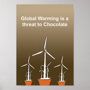 Global Warming is a threat to chocolate - Poster