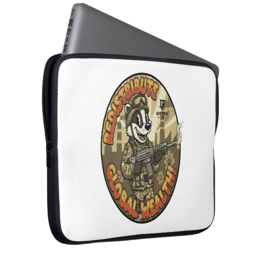 Global Wealth Badger Laptop Sleeve (Vorne Rechts)