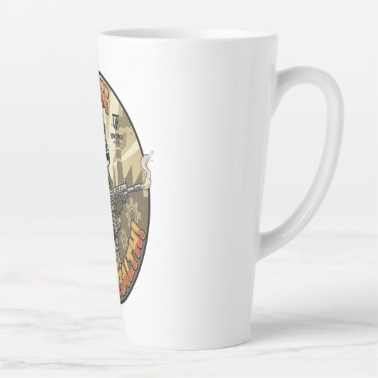 Global Wealth Badger Latte Mug Milchtasse (Rechts)