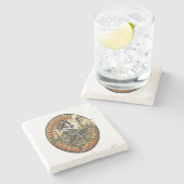 Global Wealth Badger Stone Coaster Steinuntersetzer (Seitenansicht)