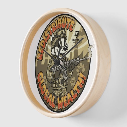 Global Wealth Badger Wall Clock Uhr (Winkel)