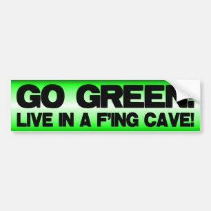 Globale AntiErwärmung - gehen Grün! Autoaufkleber