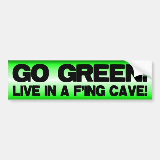 Globale AntiErwärmung - gehen Grün! Autoaufkleber (Vorne)