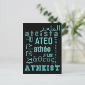 Globale Atheisten Postkarte (Stehend Vorderseite)
