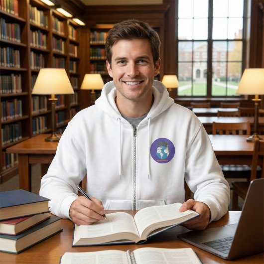 Globale Bildung Abschlusskappe Erde Intelligenter  Hoodie