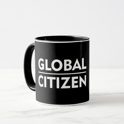 GLOBALE BÜRGER TASSE (Vorderseite Links)