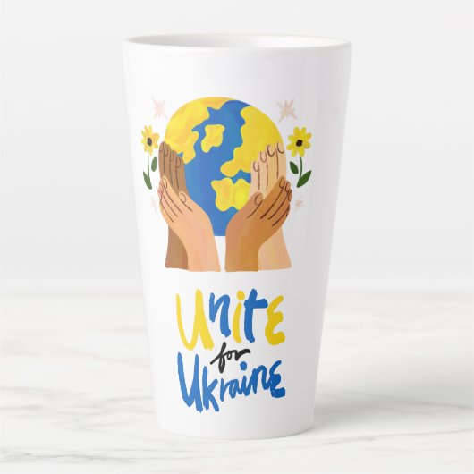 Globale Einheit für die Ukraine Milchtasse (Vorderseite)