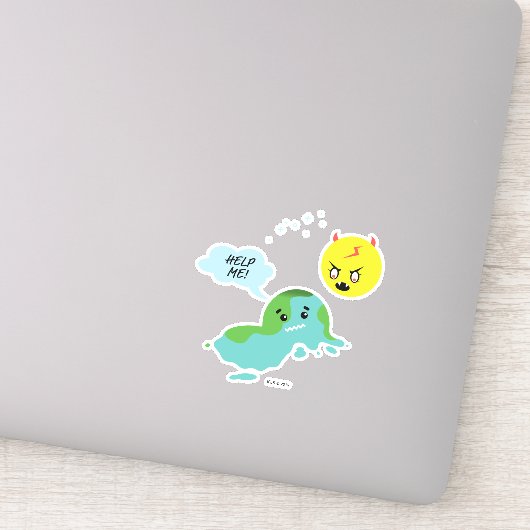 Globale Erwärmung Aufkleber (Detail)