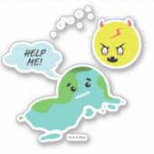 Globale Erwärmung Aufkleber (Vorderseite)