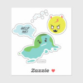 Globale Erwärmung Aufkleber (Blatt)