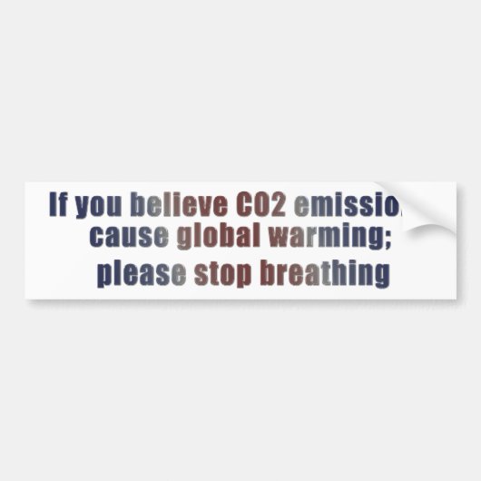 Globale Erwärmung Autoaufkleber (Vorne)