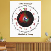 Globale Erwärmung - Die Zeit läuft aus dem Canvas- Leinwanddruck (Insitu (Wohnzimmer))