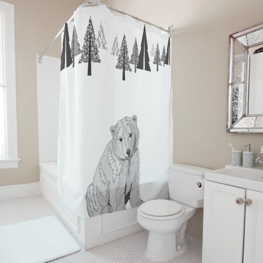 globale Erwärmung Duschvorhang (Beispiel)