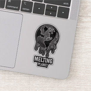 Globale Erwärmung gleicht Melting Planet Aufkleber