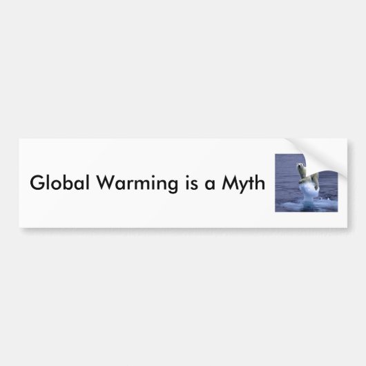 Globale Erwärmung ist ein Mythos Autoaufkleber (Vorne)
