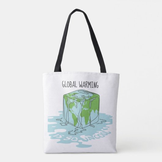 Globale Erwärmung ist so Uncool Tasche (Rückseite)