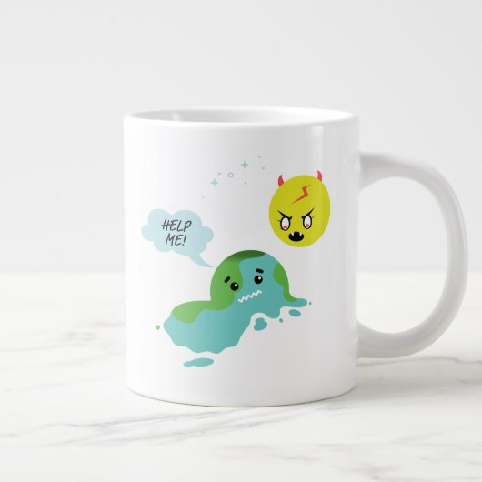 Globale Erwärmung Jumbo-Tasse (Rechts)