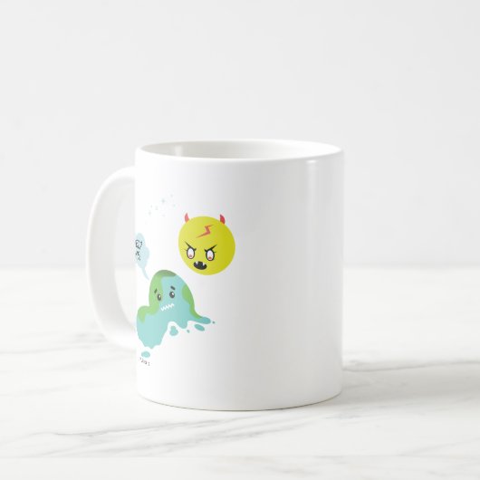 Globale Erwärmung Kaffeetasse (Vorderseite Links)