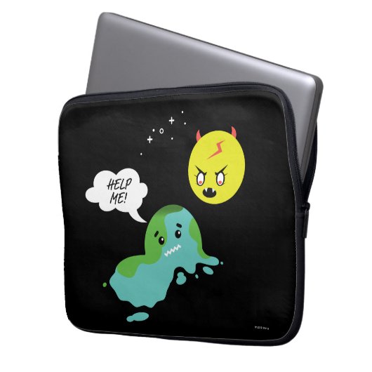 Globale Erwärmung Laptopschutzhülle (Vorderseite Links)