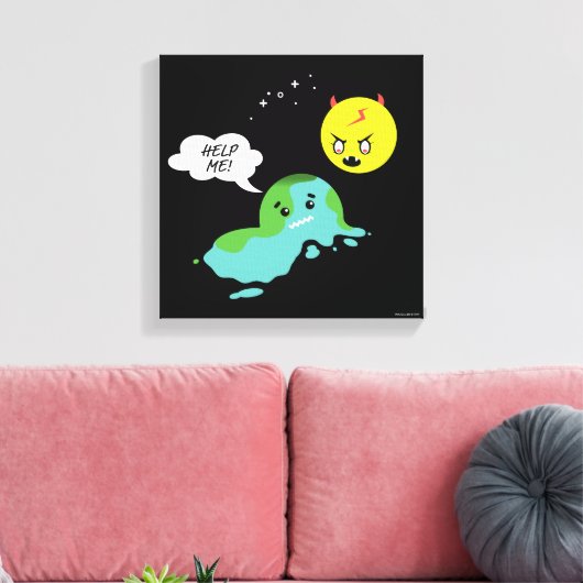 Globale Erwärmung Leinwanddruck (Insitu (Wohnzimmer))