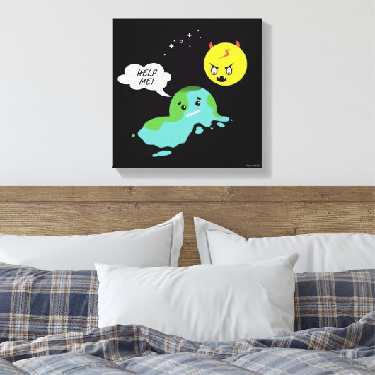 Globale Erwärmung Leinwanddruck (Insitu (Schlafzimmer))