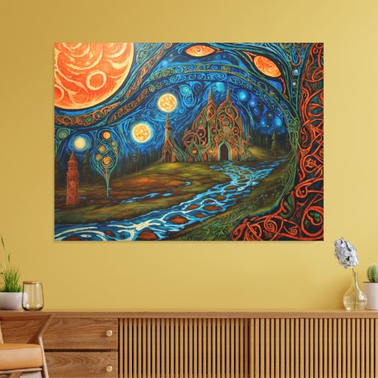 Globale Erwärmung Leinwanddruck (Insitu (Wohnzimmer))