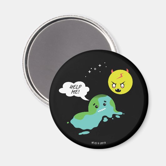 Globale Erwärmung Magnet (Vorderseite/Rückseite)