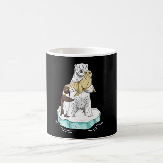 Globale Erwärmung Polar Bear Klimawandel Bewusstse Kaffeetasse (Mittel)