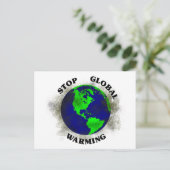 Globale Erwärmung Postkarte (Stehend Vorderseite)