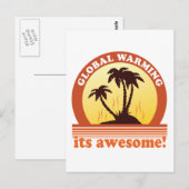 globale Erwärmung Postkarte (Vorne/Hinten)