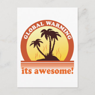 globale Erwärmung Postkarte