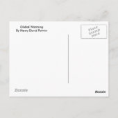 Globale Erwärmung Postkarte (Rückseite)