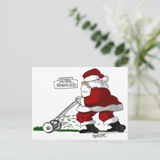 Globale Erwärmung Postkarte (Stehend Vorderseite)