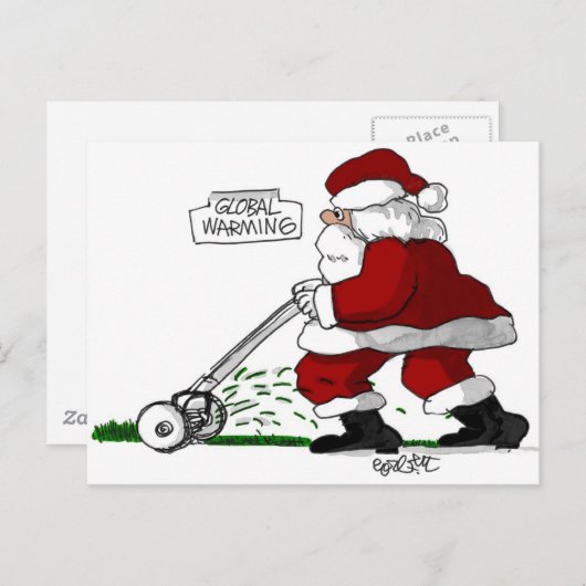 Globale Erwärmung Postkarte (Vorne/Hinten)