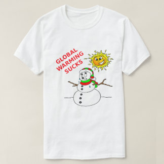 Globale Erwärmung Sind zum Kotzen Schneemann T-Shirt