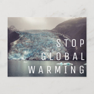 Globale Erwärmung stoppen - Gletscher Postkarte