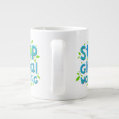 Globale Erwärmung stoppen Jumbo-Tasse (Rückseite)