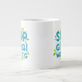 Globale Erwärmung stoppen Jumbo-Tasse (Vorderseite)