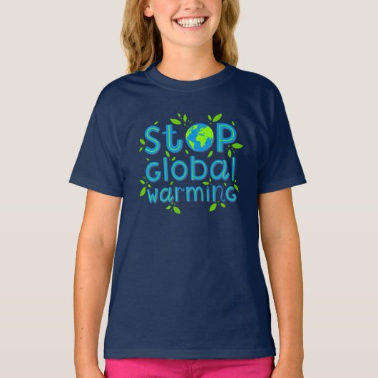 Globale Erwärmung stoppen T-Shirt (Vorderseite)