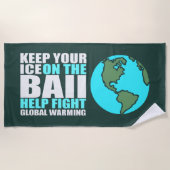 Globale Erwärmung Strandtuch (Vorderseite)