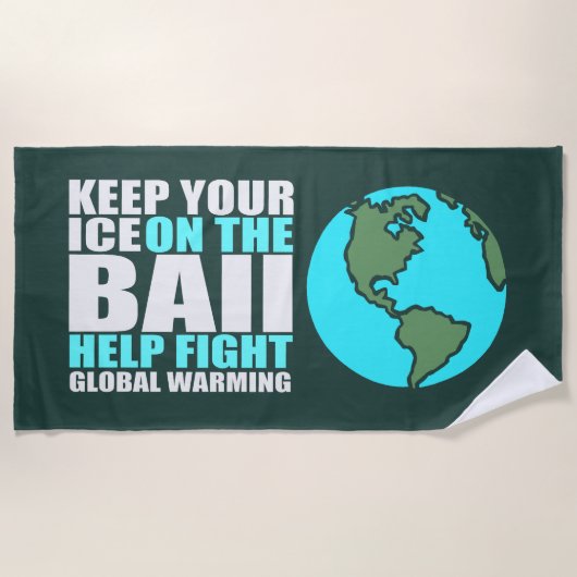 Globale Erwärmung Strandtuch (Vorderseite)