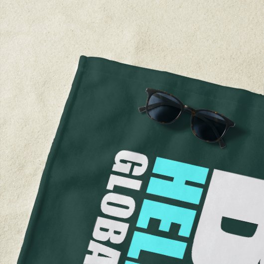 Globale Erwärmung Strandtuch (Beispiel)