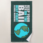 Globale Erwärmung Strandtuch (Vorderseite)