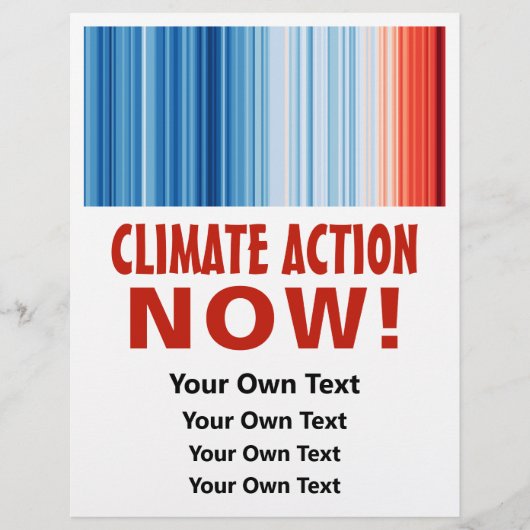 Globale Erwärmung Streifen Klimawandel Erde kunden Flyer (Vorne)