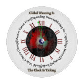 Globale Erwärmung - TisRO Glaszuschnitt Schneidebrett (Vorderseite)