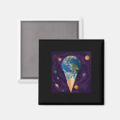 Globale Erwärmung, Umweltschutz, Globus, USA Magnet (Vorderseite/Rückseite)