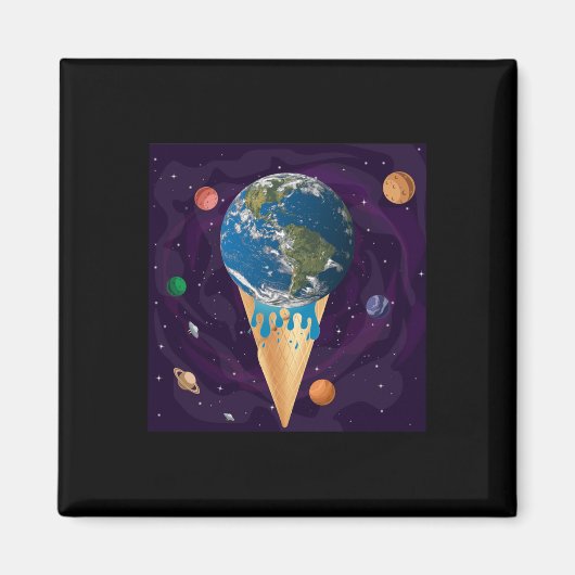 Globale Erwärmung, Umweltschutz, Globus, USA Magnet (Vorne)
