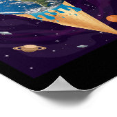 Globale Erwärmung, Umweltschutz, Globus, USA Poster (Ecke)